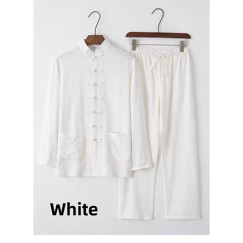 เสื้อเชิ้ตผ้าฝ้ายลินินสไตล์จีน - Mens Linen Shirt Long Sleeve บทวิจารณ์และราคา