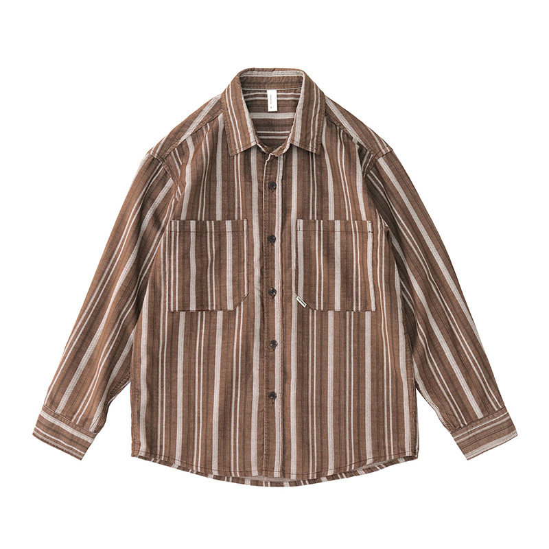 เสื้อเชิ้ตแขนยาวผู้ชาย สไตล์ญี - Corduroy Button Up Shirt Men บทวิจารณ์และราคา